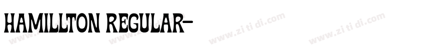 hamillton regular字体转换